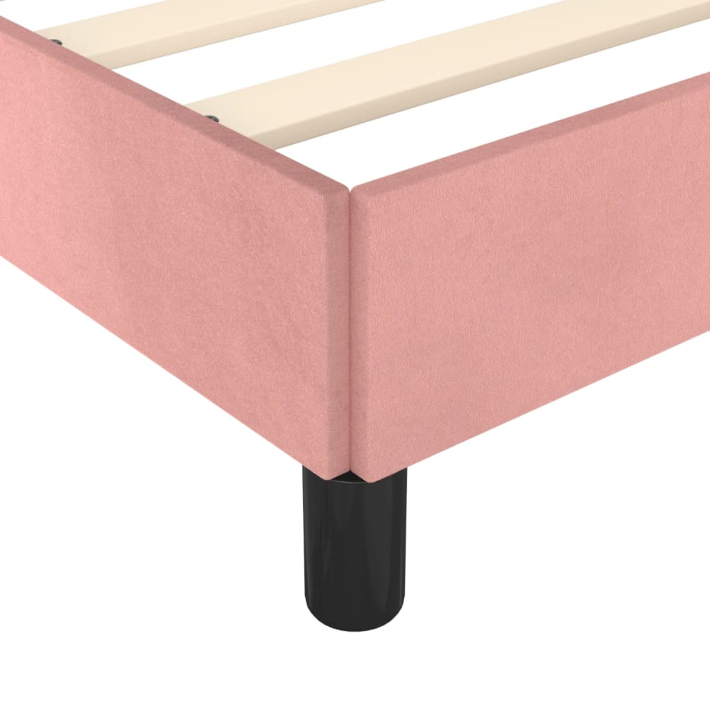 vidaXL Estructura de cama sin colchón terciopelo rosa 120x190 cm