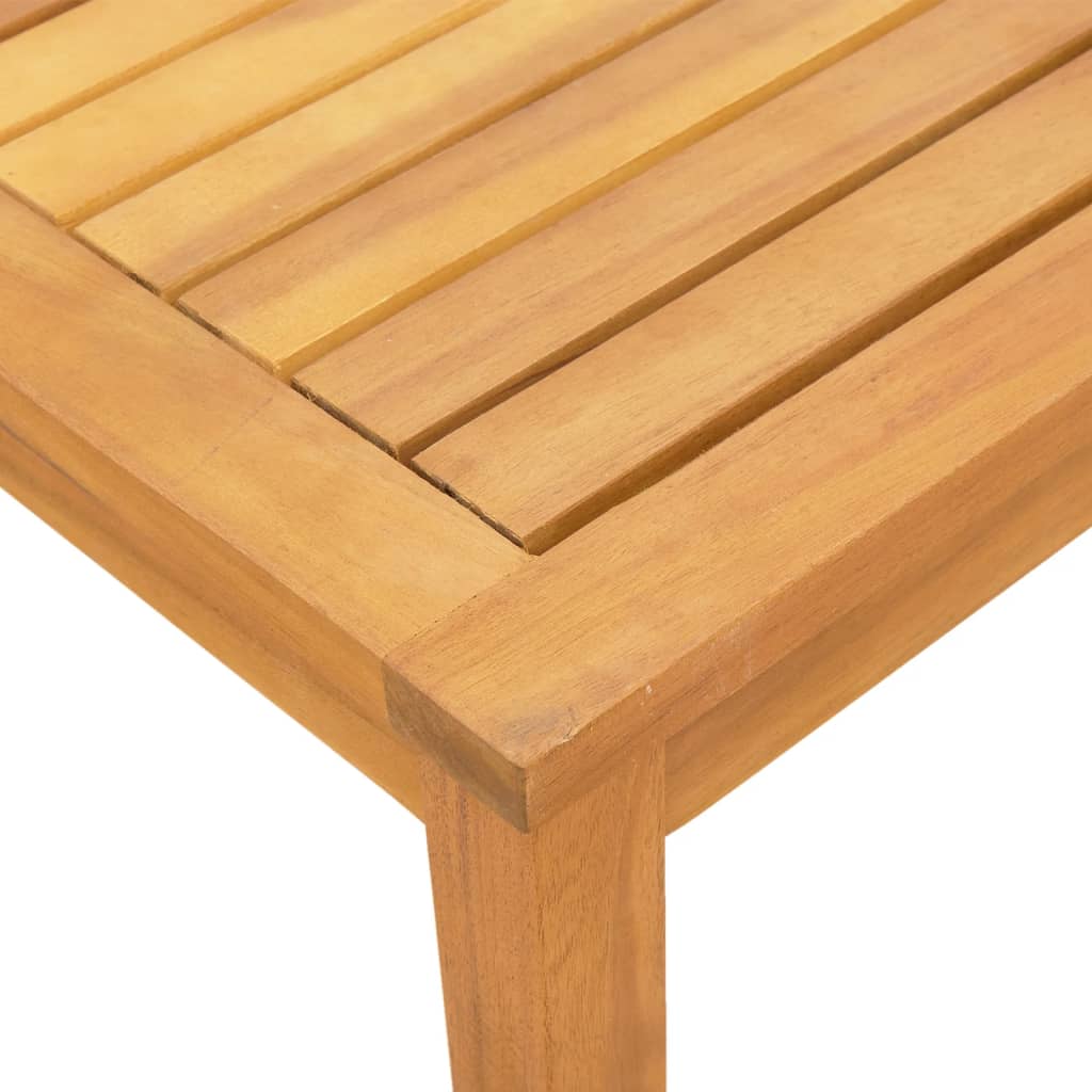 vidaXL Tumbonas 2 uds con mesa madera maciza acacia y textileno crema