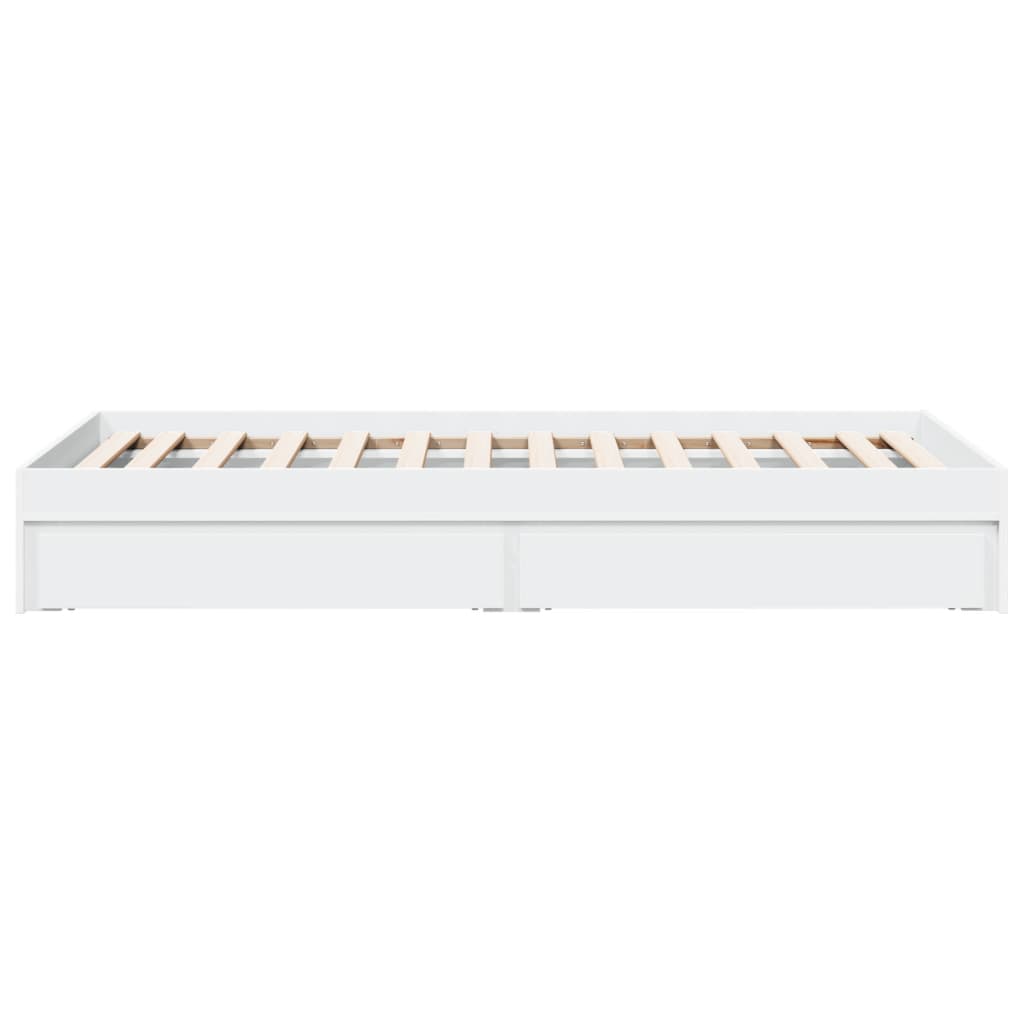 vidaXL Cama con cajones madera de ingeniería blanco 100x200 cm