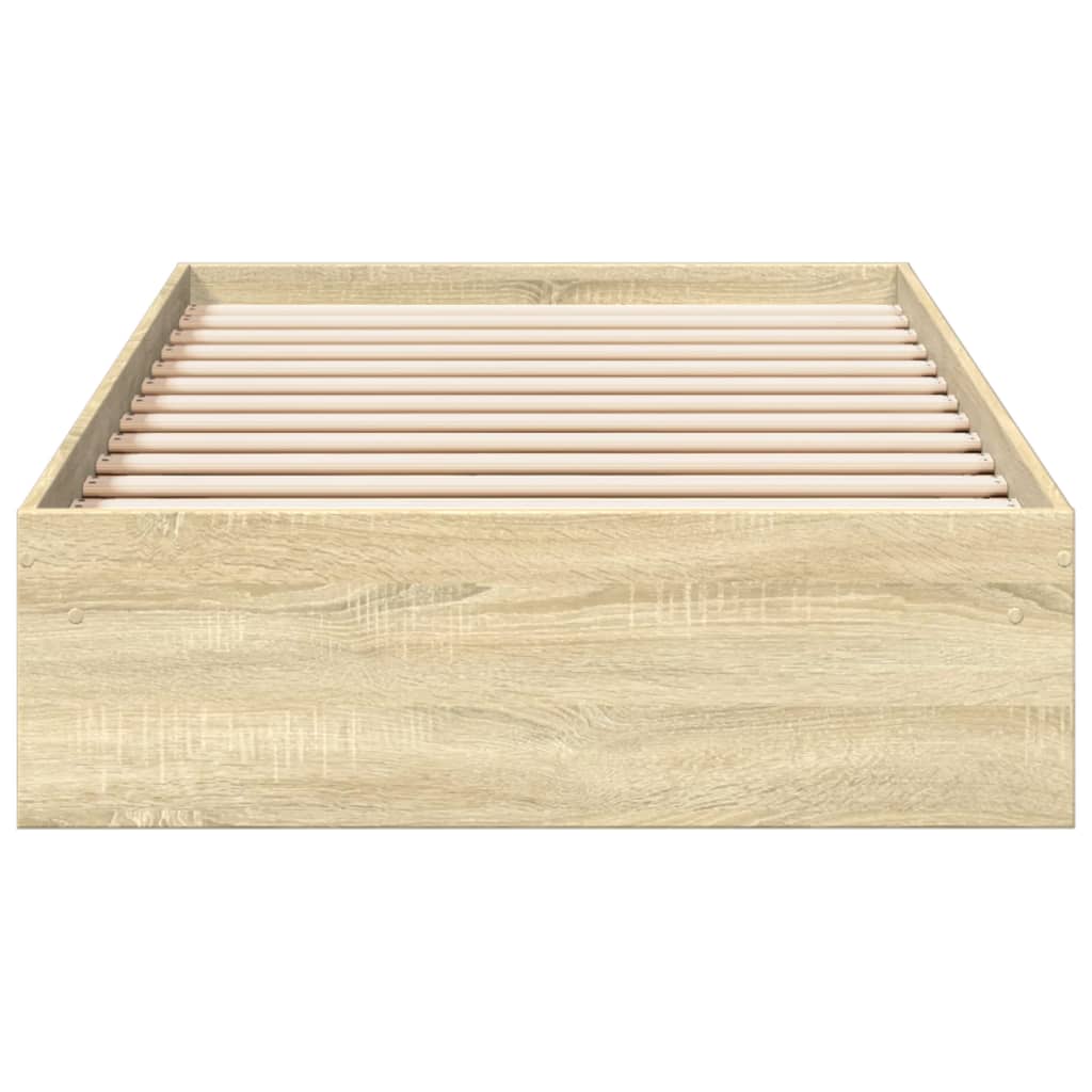 vidaXL Cama con cajones madera ingeniería roble Sonoma 90x190 cm