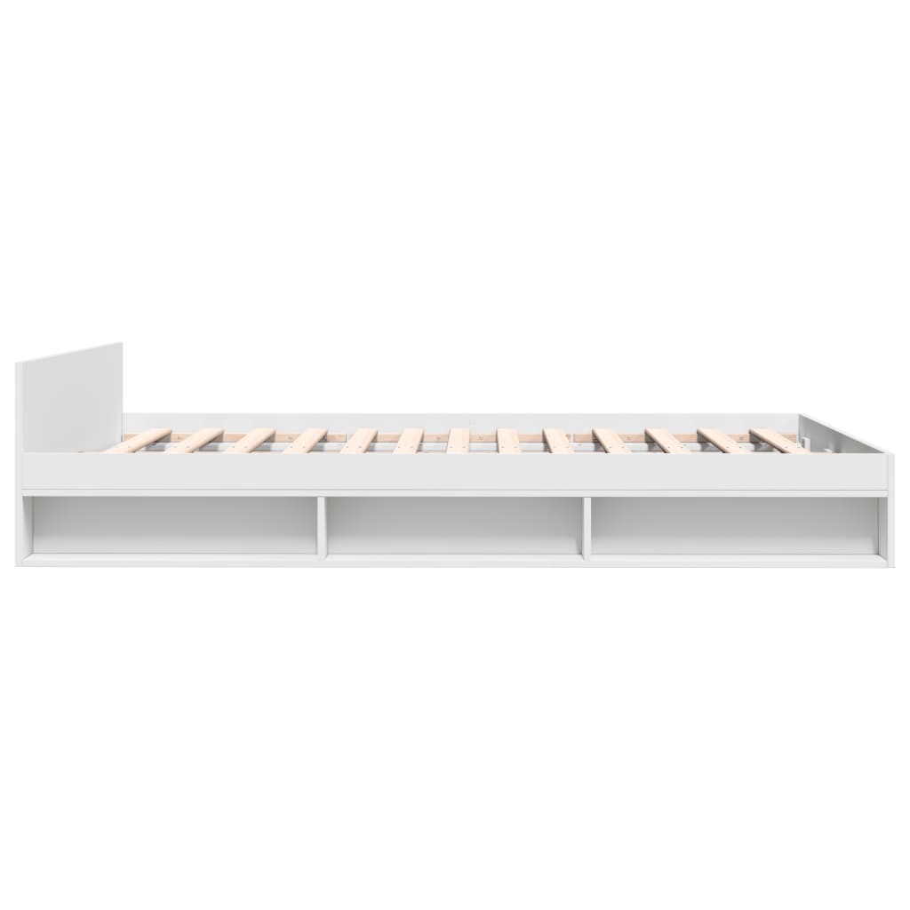 vidaXL Cama con cajones madera de ingeniería blanco 140x200 cm