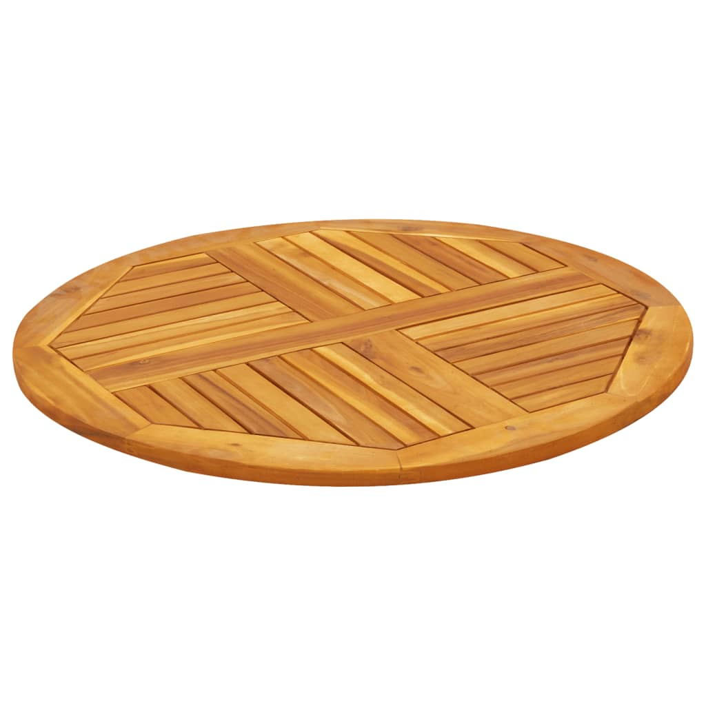 vidaXL Tablero de mesa redondo madera maciza de acacia Ø80x2,2 cm