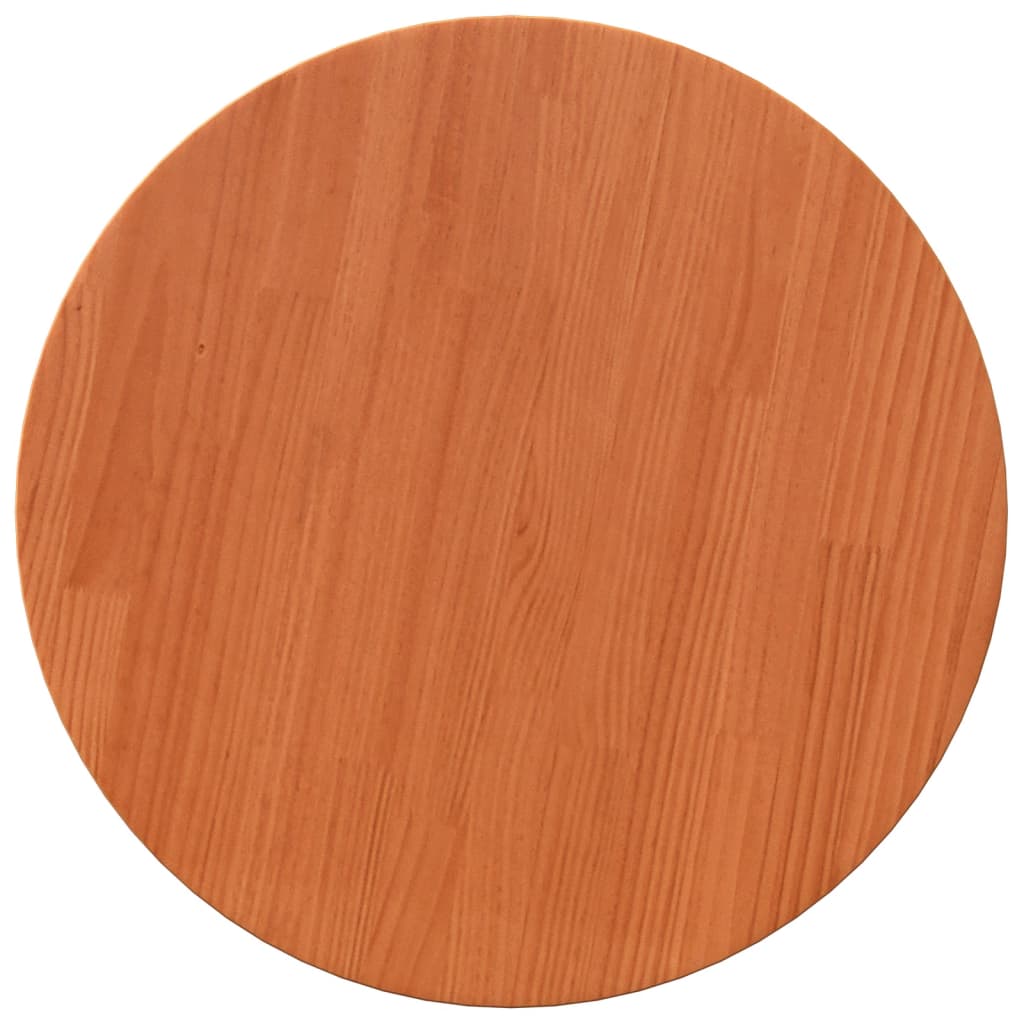 vidaXL Tablero de mesa redondo madera maciza de pino marrón Ø50x2,5 cm