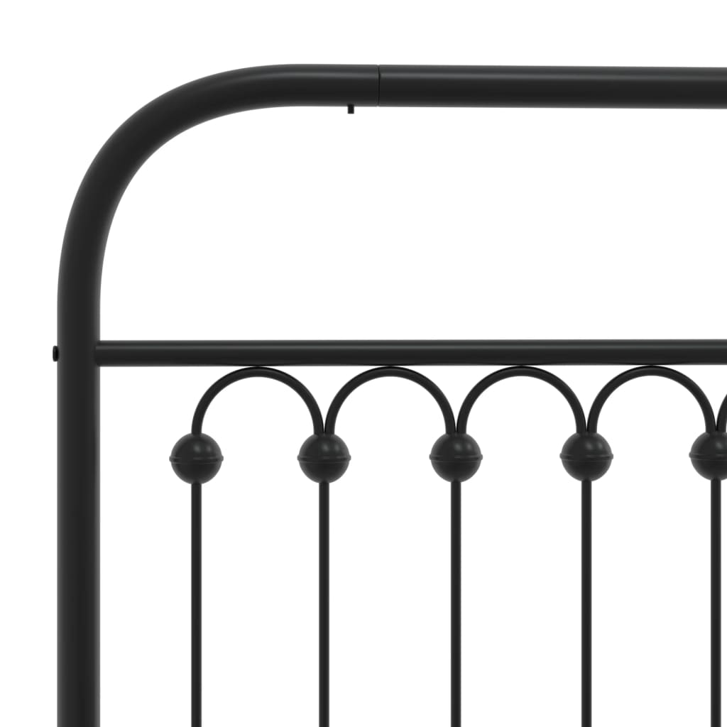 vidaXL Cabecero de metal negro 160 cm