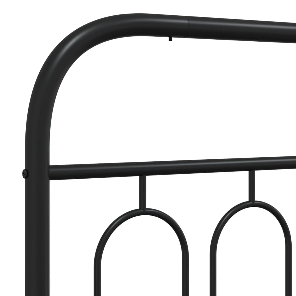 vidaXL Cabecero de metal negro 137 cm