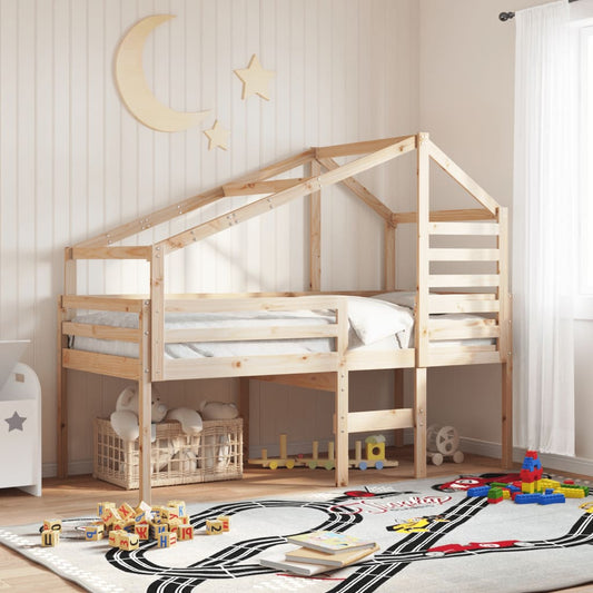 vidaXL Techo de cama infantil madera maciza pino 198x87x113 cm