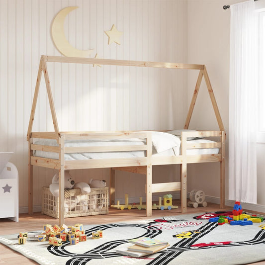 vidaXL Techo de cama infantil madera maciza pino 199x80,5x88 cm