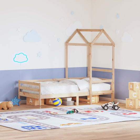 vidaXL Techo de cama infantil madera maciza pino 108x70x176,5 cm