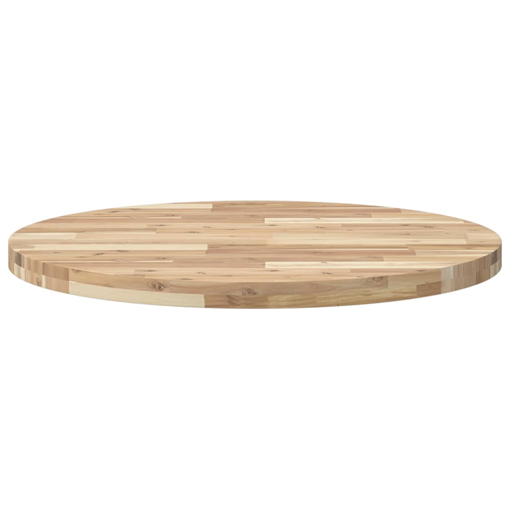 vidaXL Tablero de mesa redondo madera maciza de acacia Ø80x4 cm