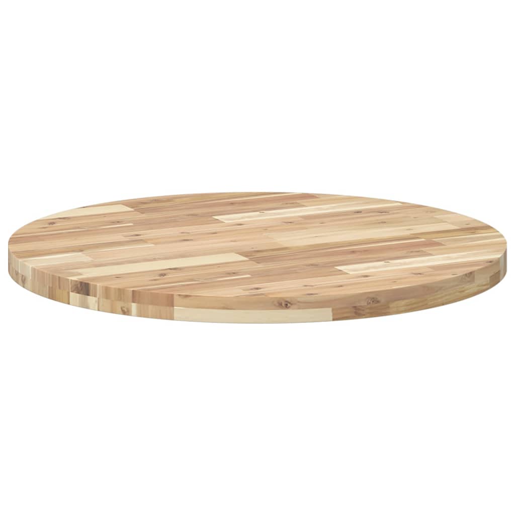 vidaXL Tablero de mesa redondo madera maciza de acacia Ø80x4 cm