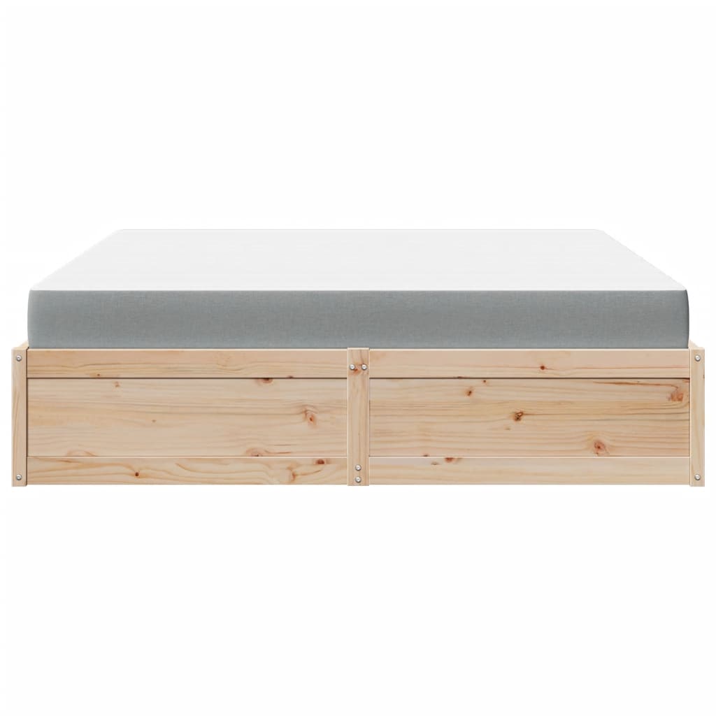 vidaXL Cama con colchón madera maciza de pino 180x200 cm