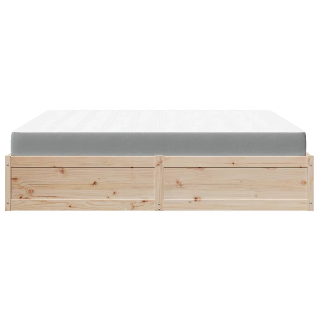 vidaXL Cama con colchón madera maciza de pino 180x200 cm