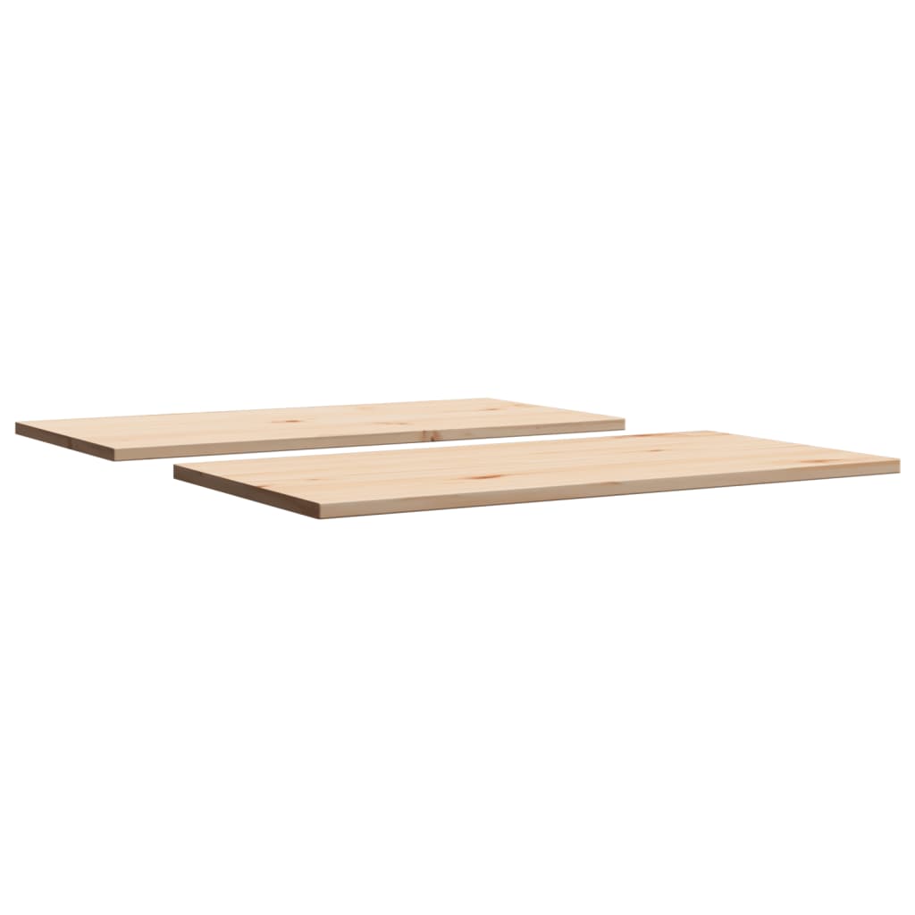 vidaXL Tablero de mesa rectangular 2 uds madera de pino 80x40x1,7 cm