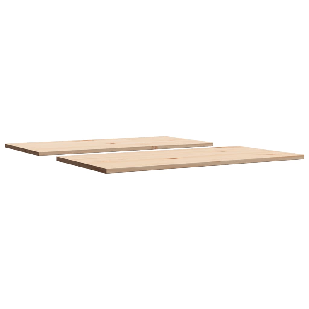 vidaXL Tablero de mesa rectangular 2 uds madera de pino 90x45x1,7 cm