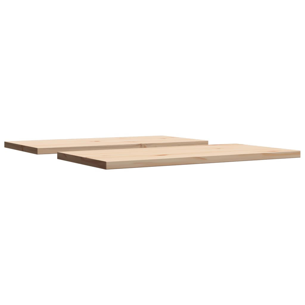 vidaXL Tablero de mesa rectangular 2 uds madera de pino 80x40x2,5 cm