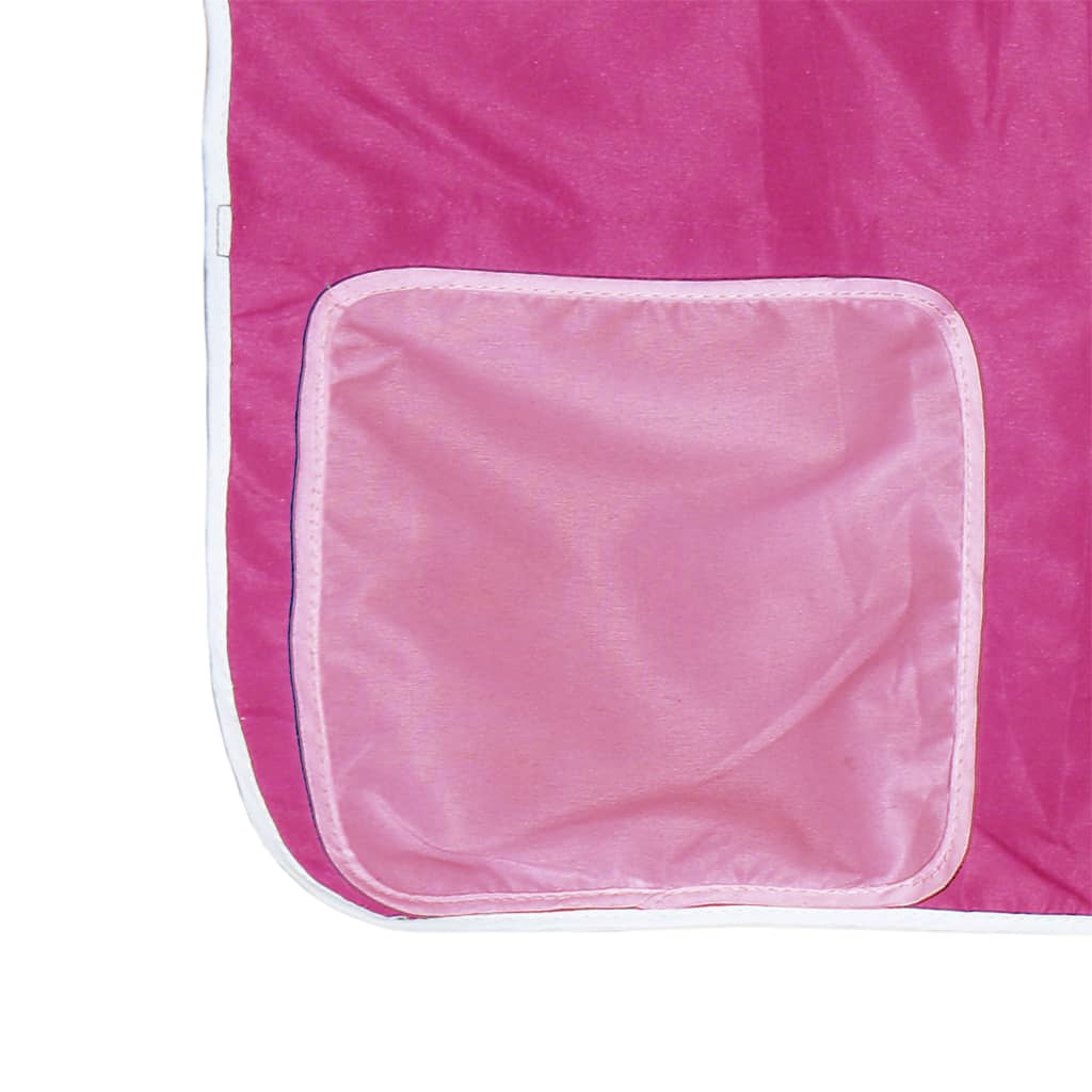 vidaXL Cama alta para niños con túnel madera pino rosa 80x200 cm