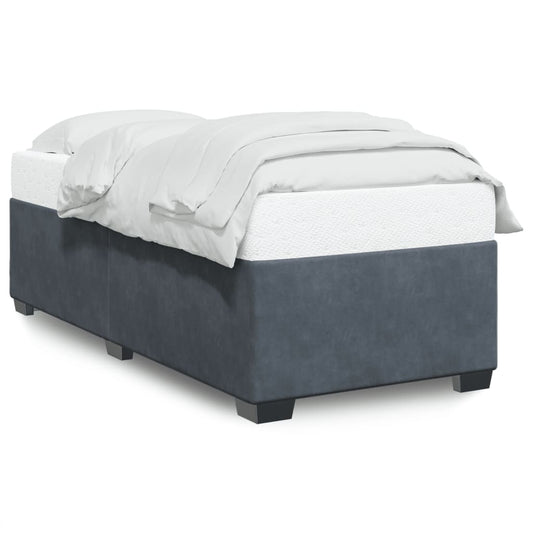 vidaXL Estructura de cama sin colchón terciopelo gris oscuro 80x200 cm