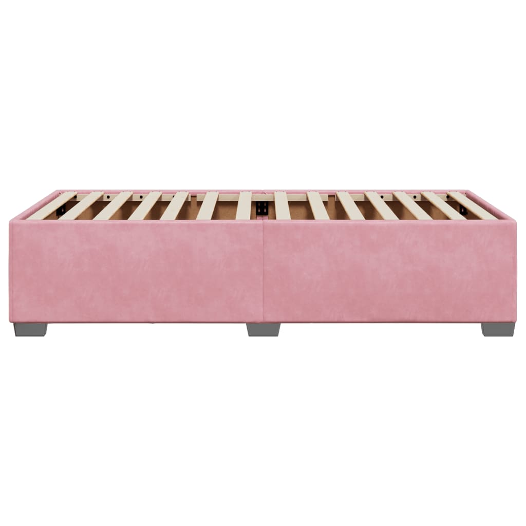 vidaXL Estructura de cama sin colchón terciopelo rosa 90x190 cm