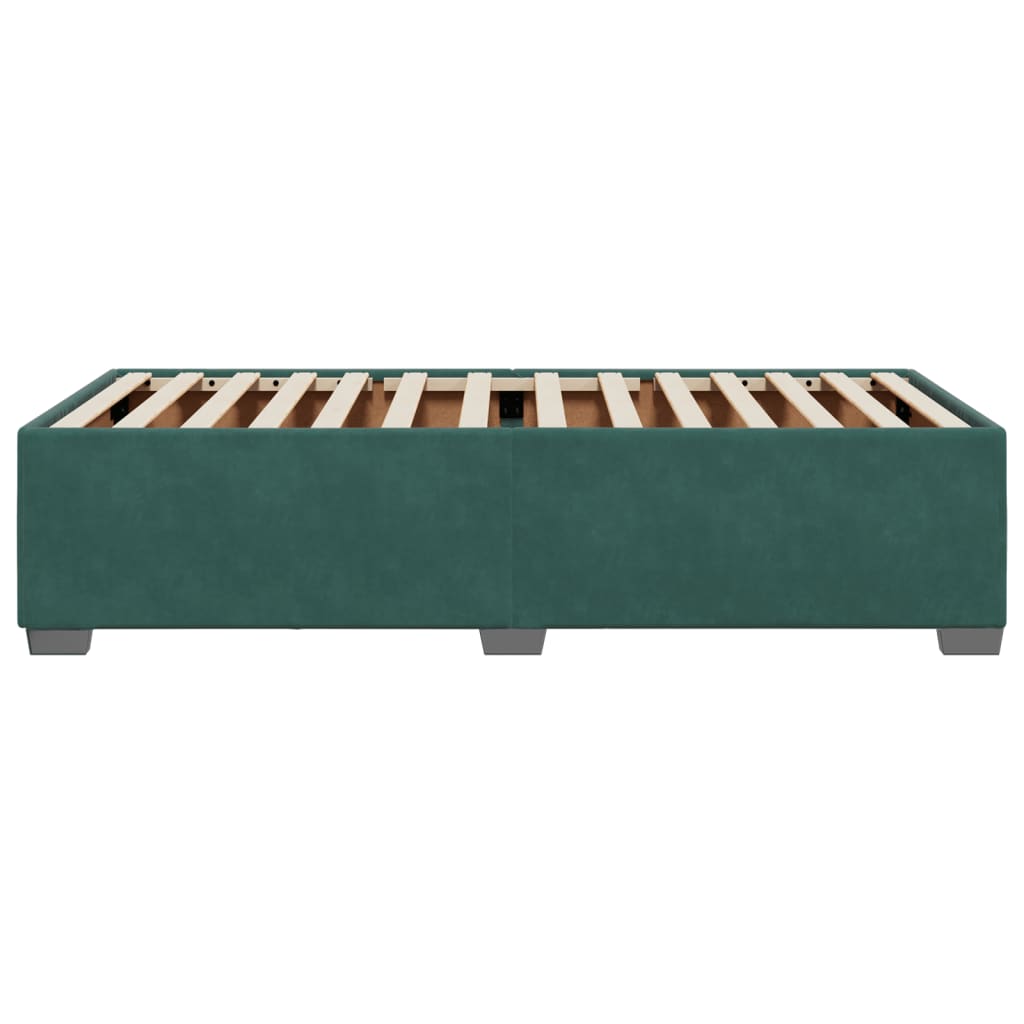 vidaXL Estructura de cama sin colchón terciopelo verde oscuro 90x200cm