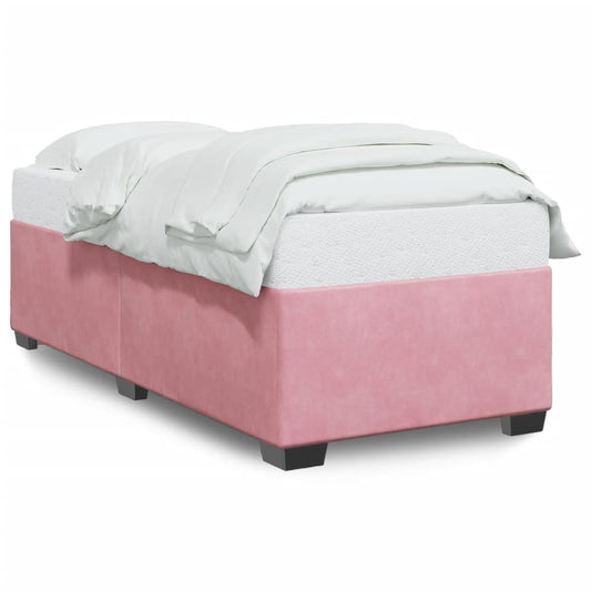 vidaXL Estructura de cama sin colchón terciopelo rosa 90x200 cm