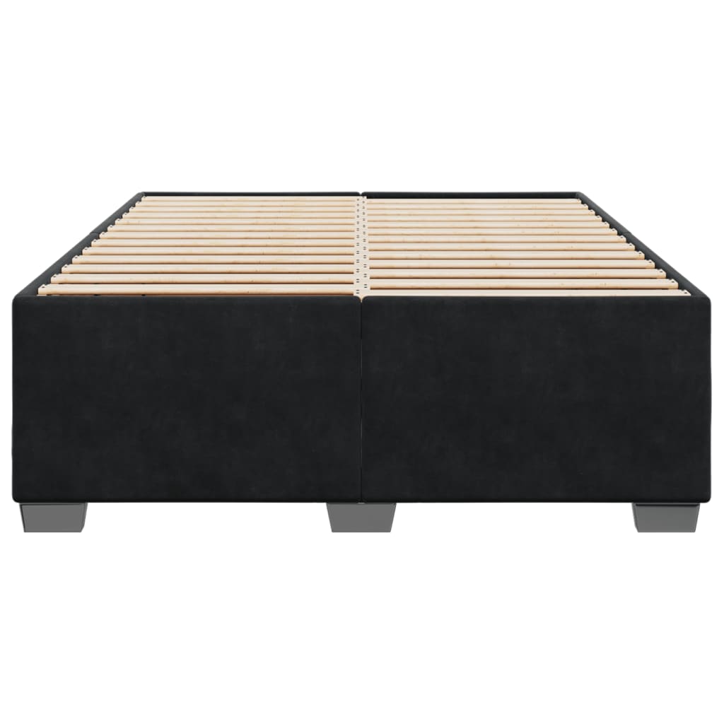 vidaXL Estructura de cama sin colchón terciopelo negro 140x190 cm