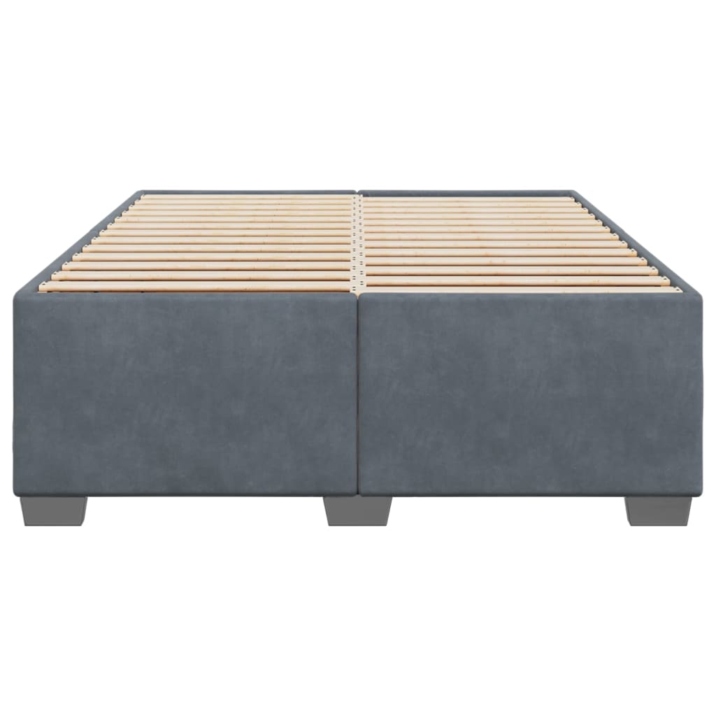 vidaXL Estructura de cama sin colchón terciopelo gris oscuro 140x200cm