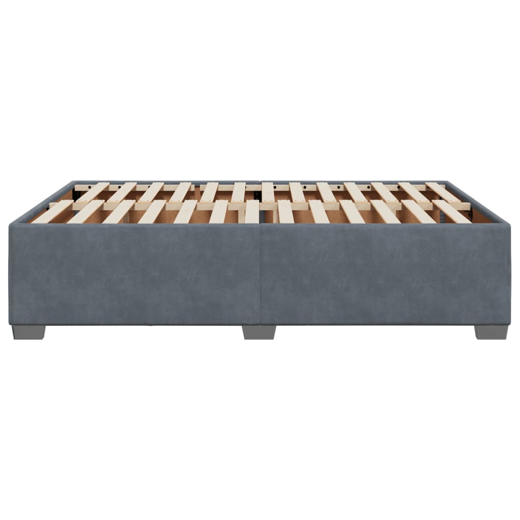 vidaXL Estructura de cama sin colchón terciopelo gris oscuro 140x200cm