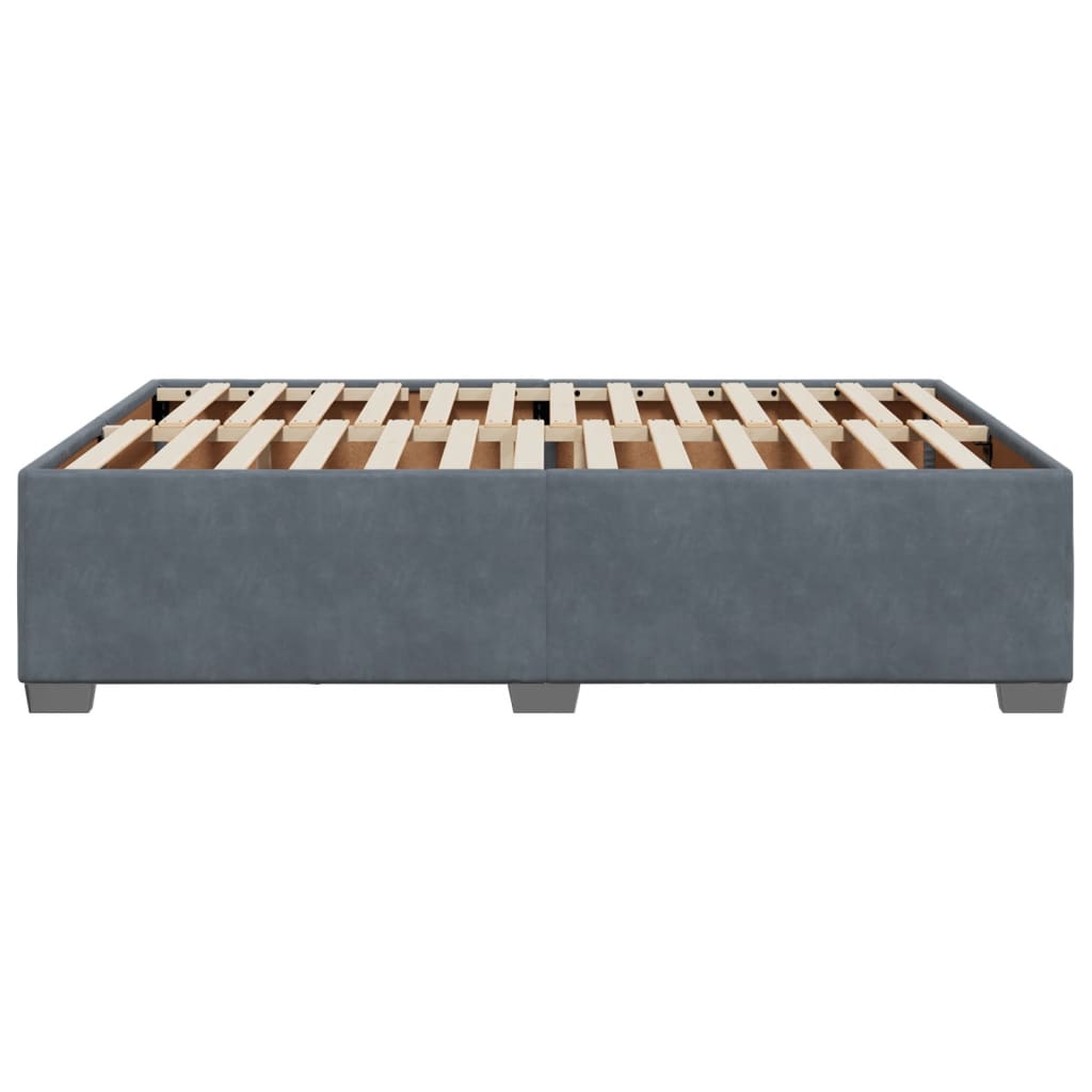 vidaXL Estructura de cama sin colchón terciopelo gris oscuro 160x200cm