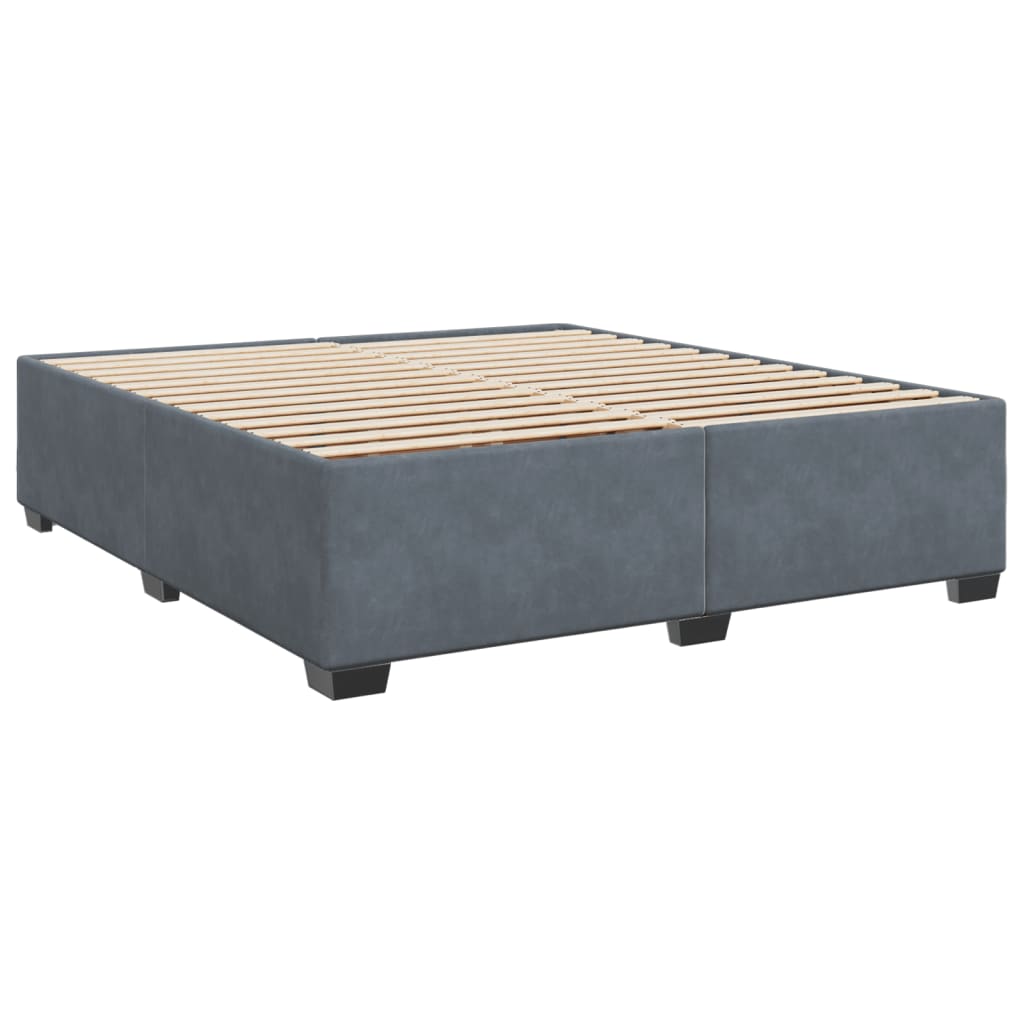 vidaXL Estructura de cama sin colchón terciopelo gris oscuro 180x200cm