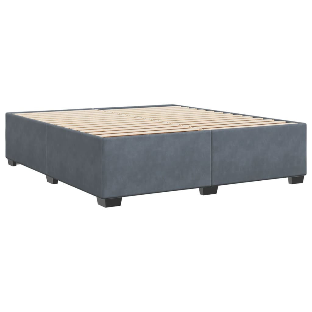 vidaXL Estructura de cama sin colchón terciopelo gris oscuro 180x200cm