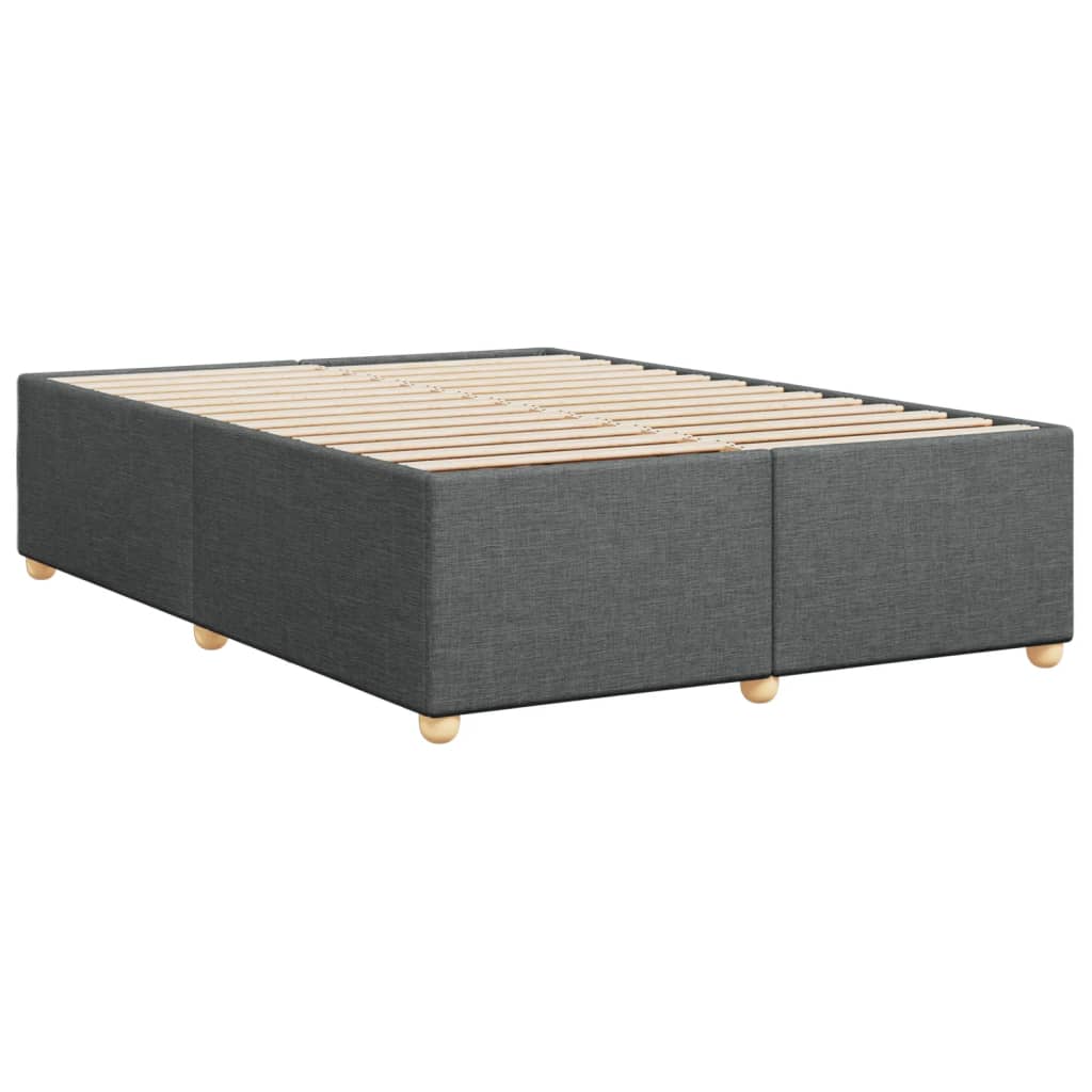 vidaXL Cama sin colchón de tela gris oscuro 160x200 cm