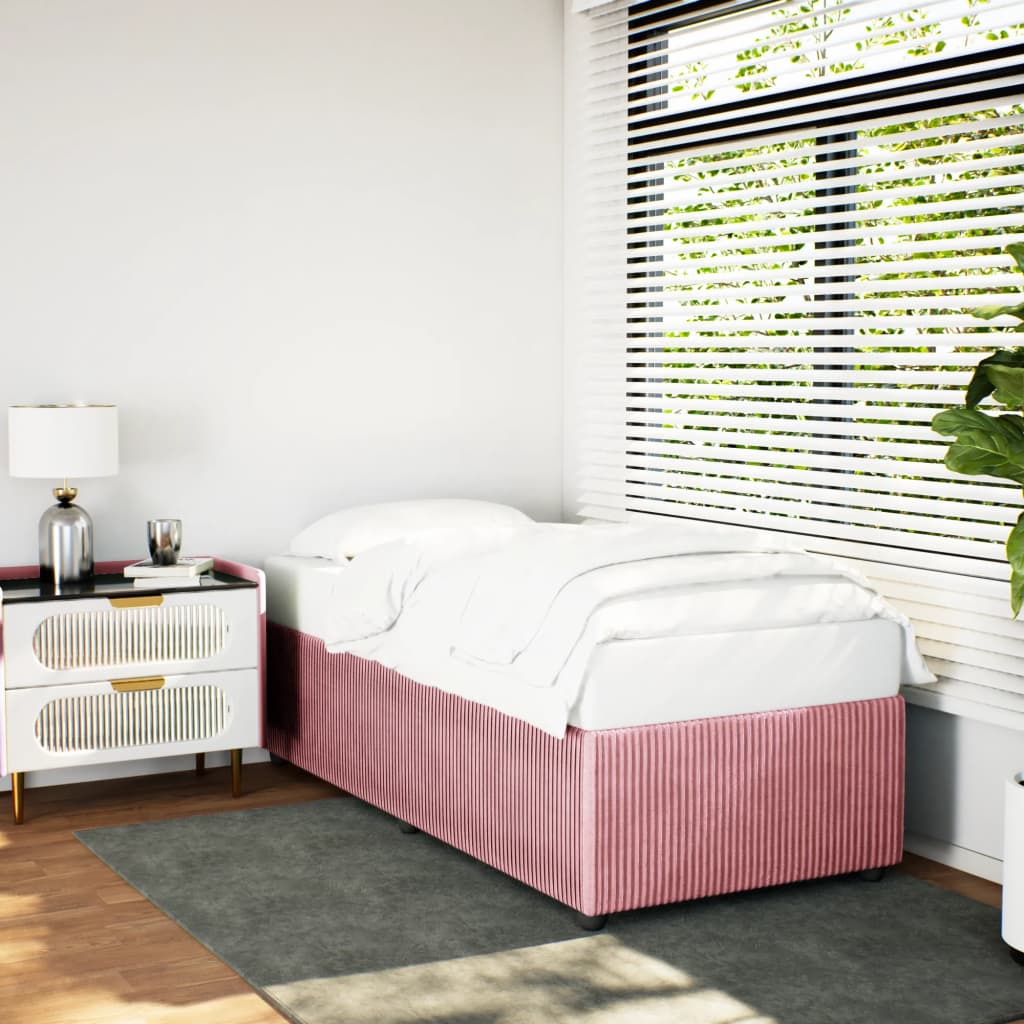 vidaXL Estructura de cama sin colchón terciopelo rosa 80x200 cm