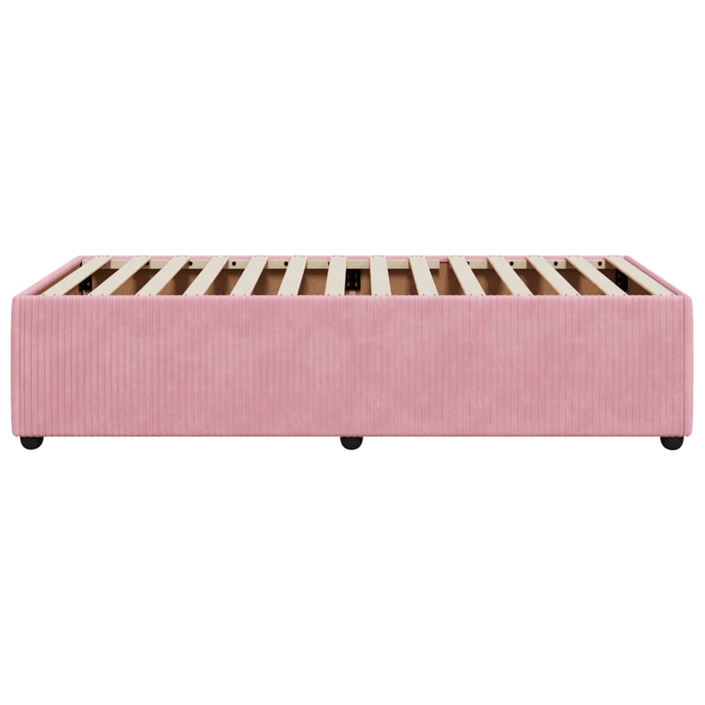 vidaXL Estructura de cama sin colchón terciopelo rosa 80x200 cm