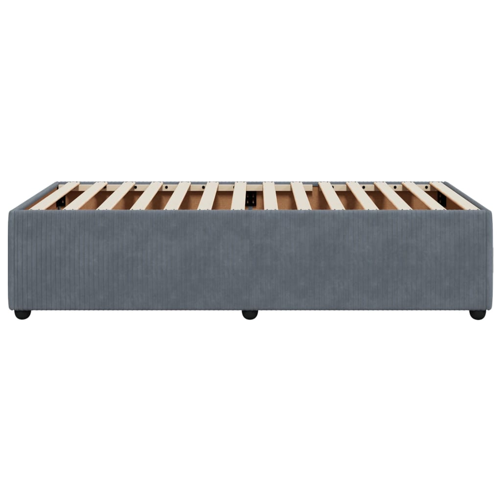 vidaXL Estructura de cama sin colchón terciopelo gris oscuro 90x190 cm