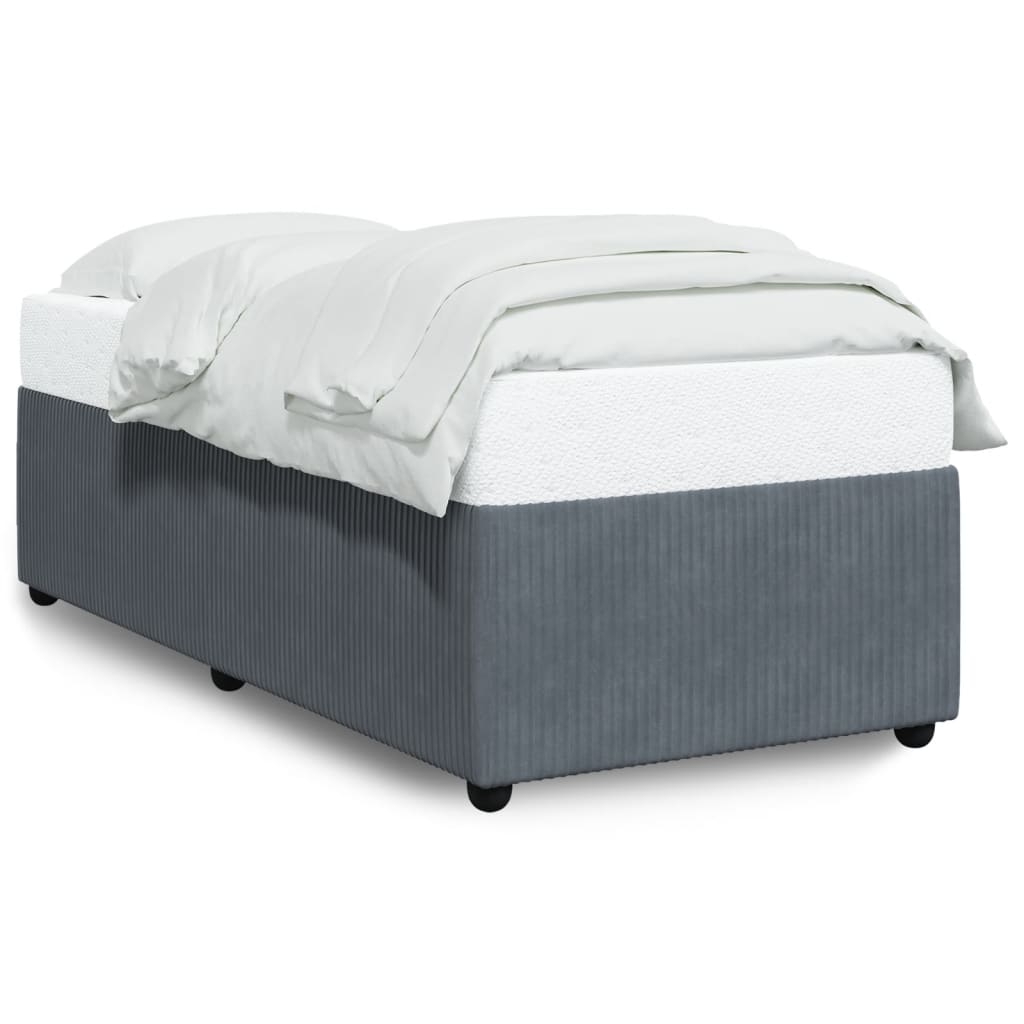 vidaXL Estructura de cama sin colchón terciopelo gris oscuro 90x190 cm