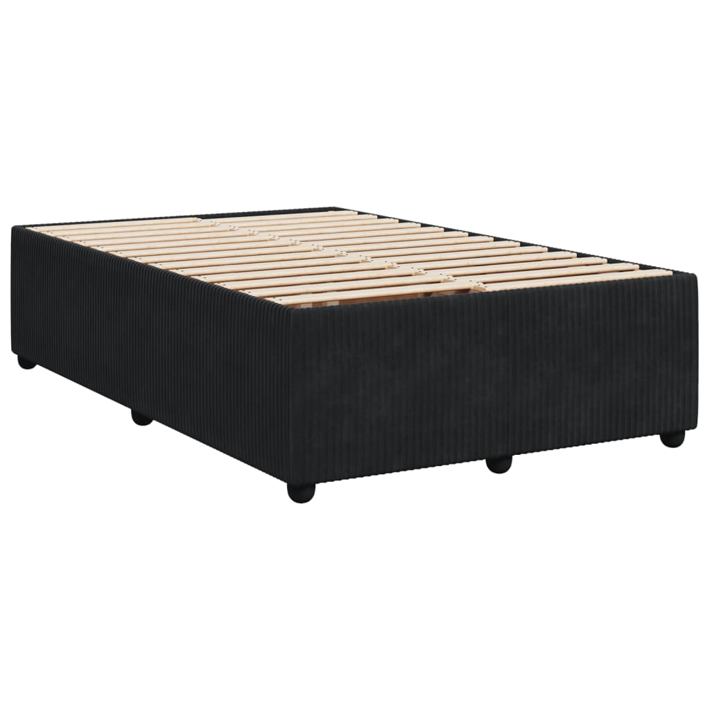 vidaXL Estructura de cama sin colchón terciopelo negro 120x190 cm