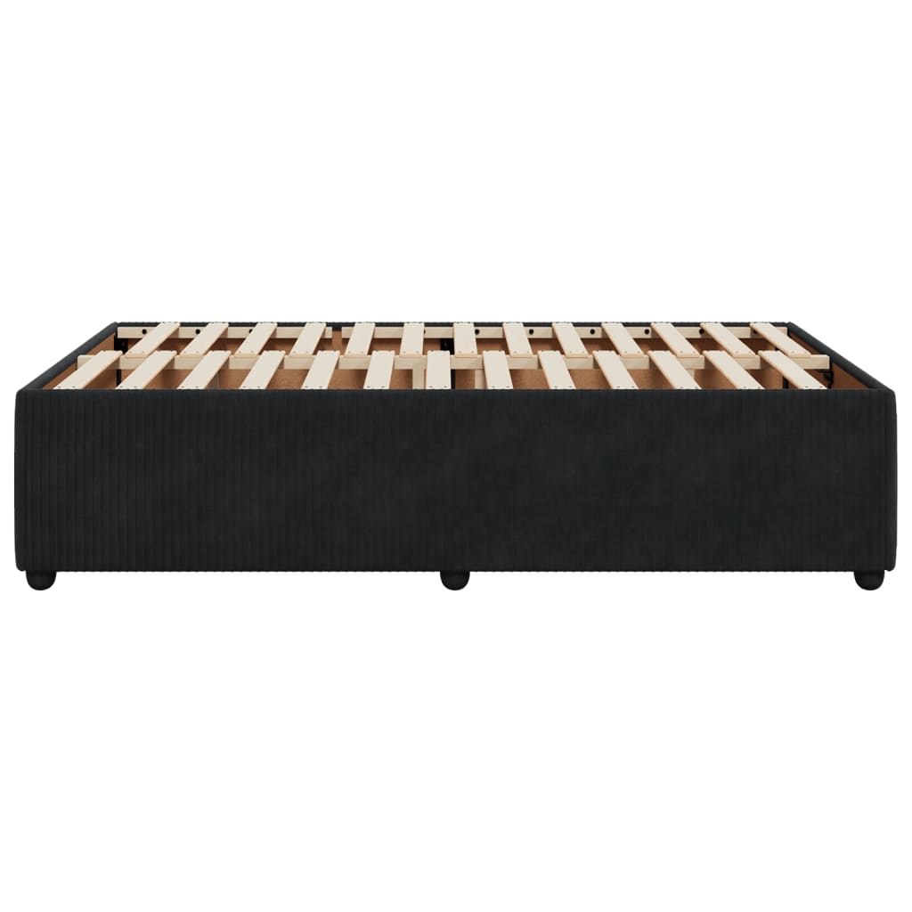 vidaXL Estructura de cama sin colchón terciopelo negro 120x190 cm