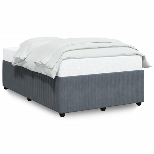 vidaXL Estructura de cama sin colchón terciopelo gris oscuro 120x200cm