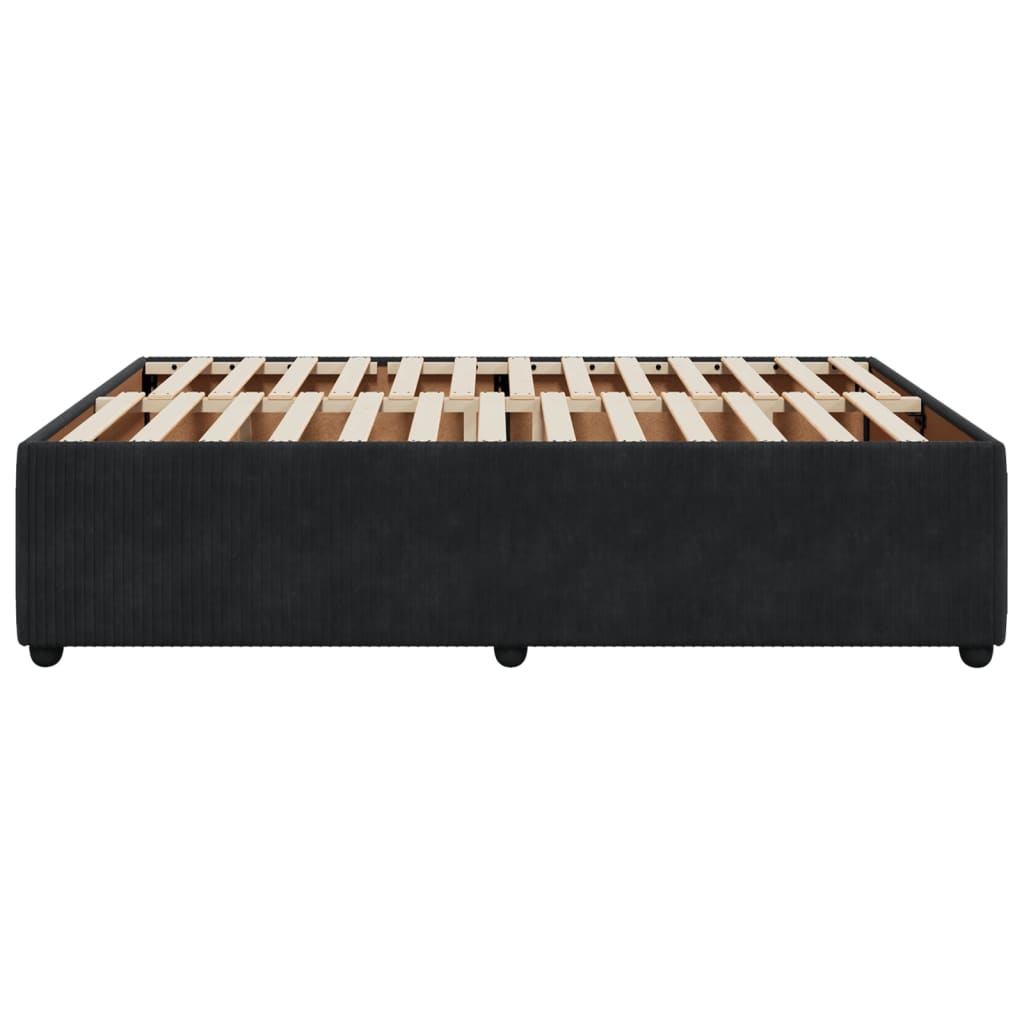 vidaXL Estructura de cama sin colchón terciopelo negro 140x190 cm