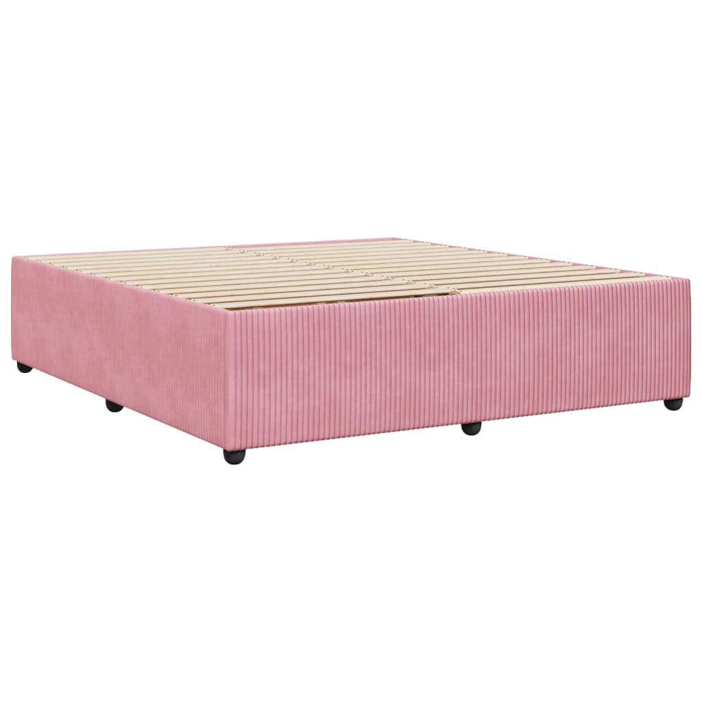 vidaXL Estructura de cama sin colchón terciopelo rosa 180x200 cm