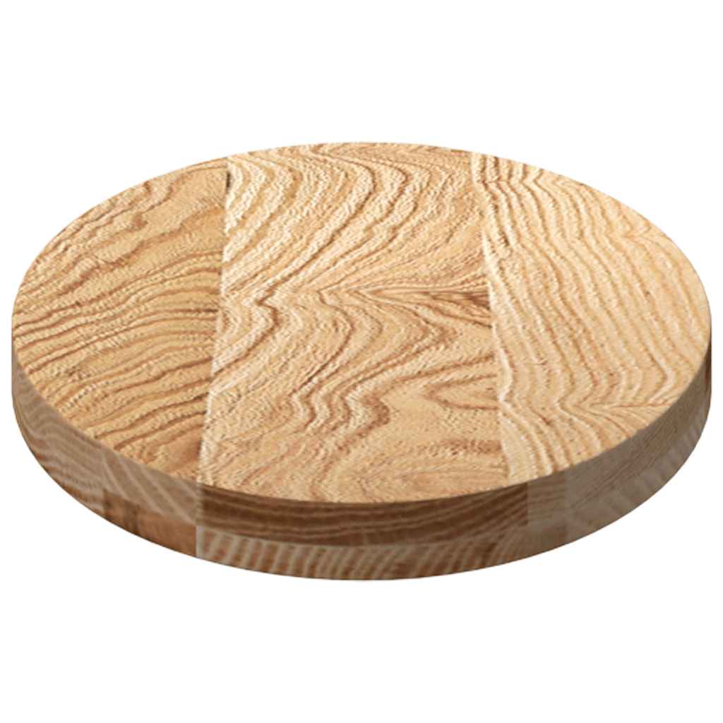 vidaXL Tablero de mesa ovalado madera maciza de roble 80x40x4 cm