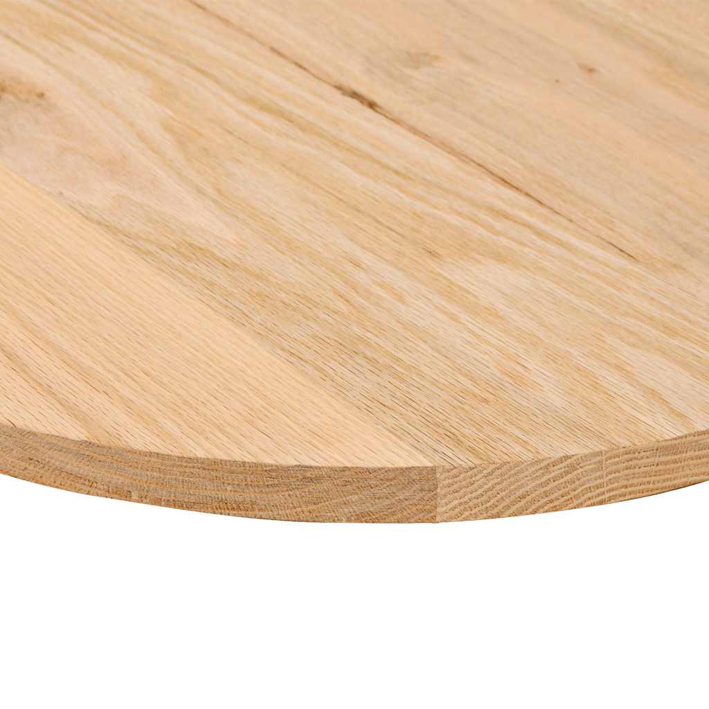 vidaXL Tablero de mesa ovalado madera maciza de roble 100x50x2 cm