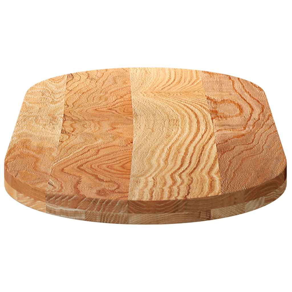 vidaXL Tablero de mesa ovalado madera maciza de roble 100x50x4 cm