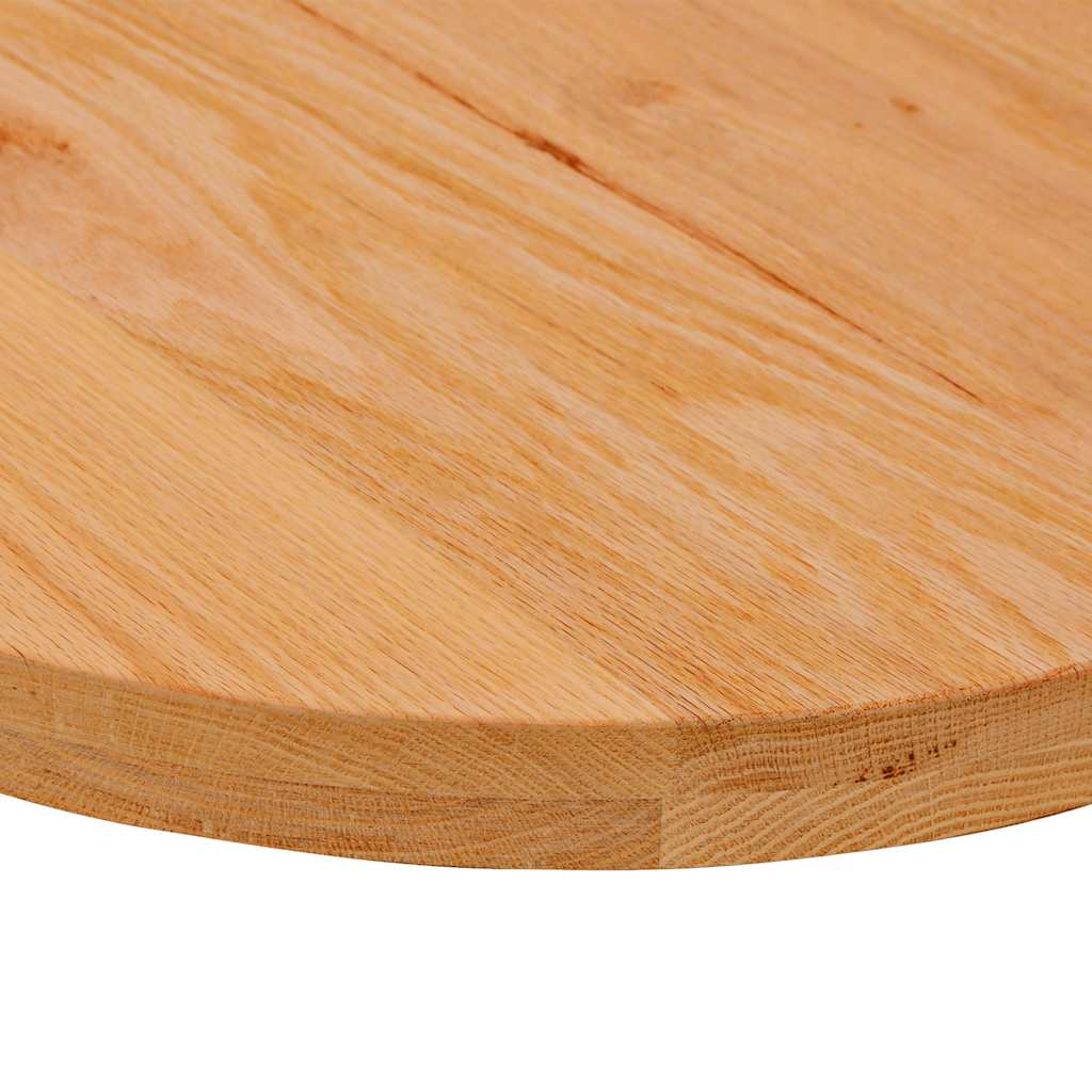 vidaXL Tablero de mesa ovalado madera maciza de roble 100x50x4 cm