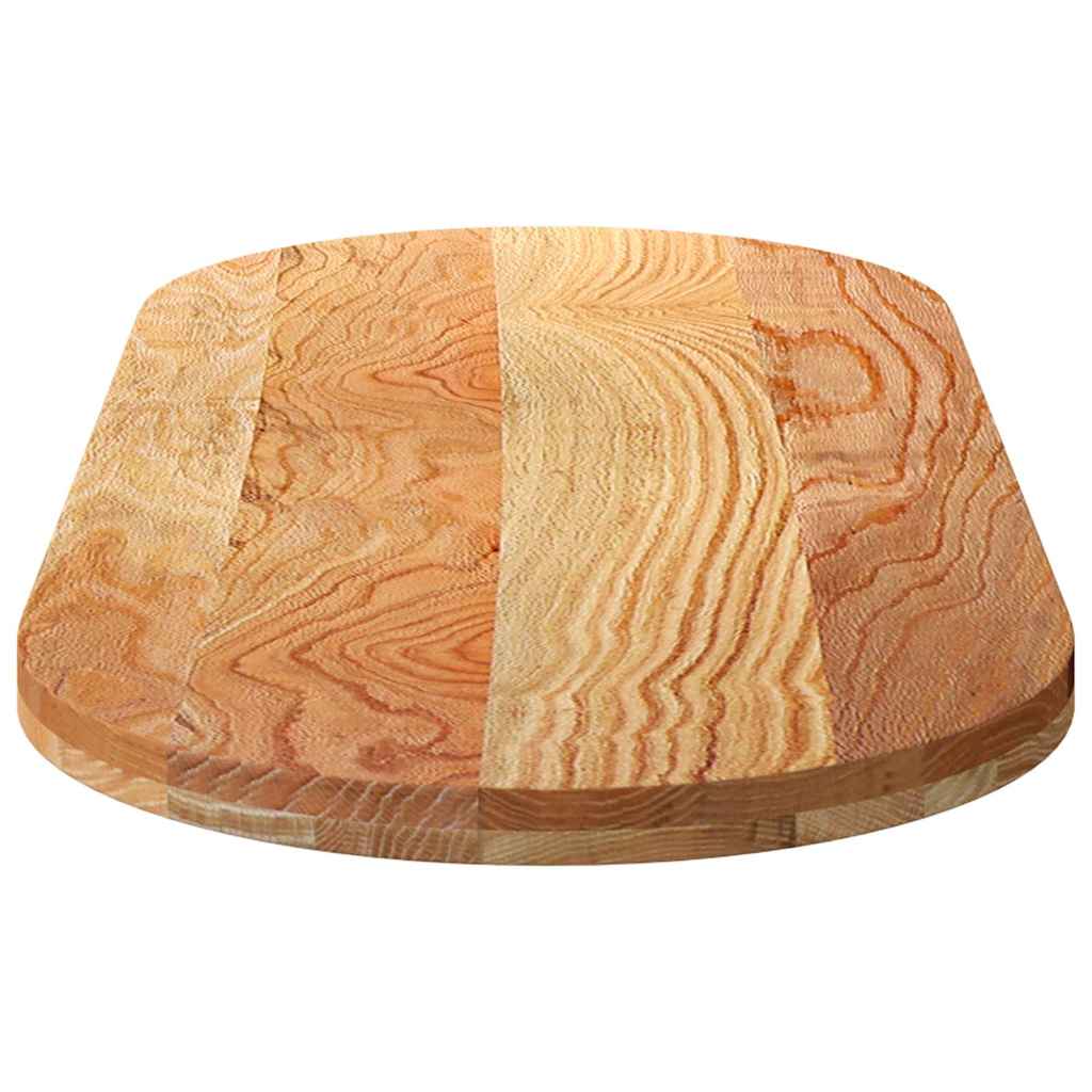 vidaXL Tablero de mesa ovalado madera maciza de roble 140x60x4 cm