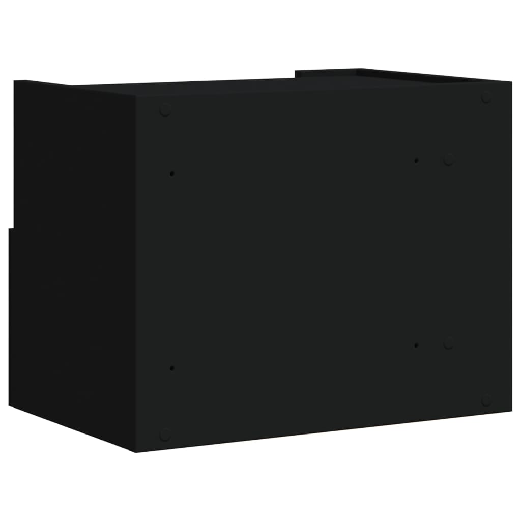 vidaXL Mesitas de noche de pared 2 unidades negra 45x30x35 cm