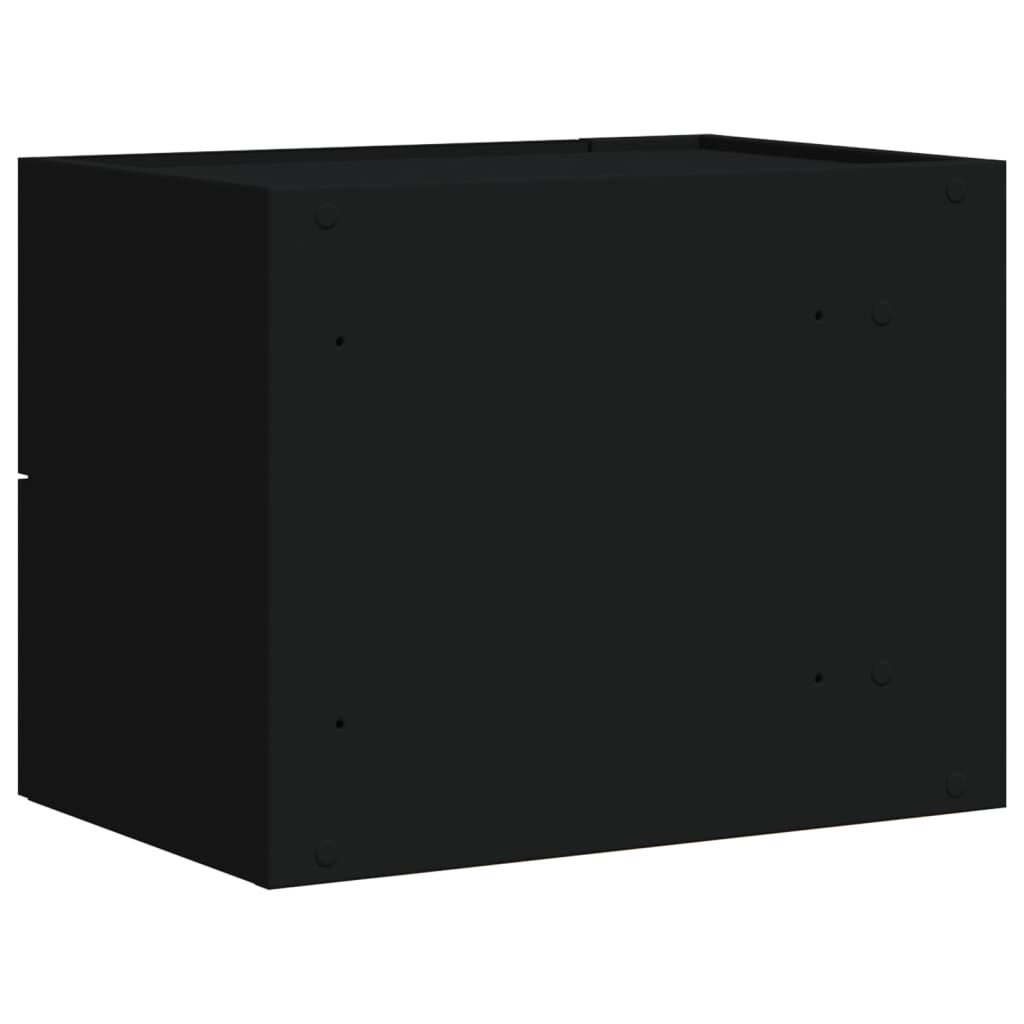 vidaXL Mesitas de noche de pared 2 unidades negra 45x30x35 cm