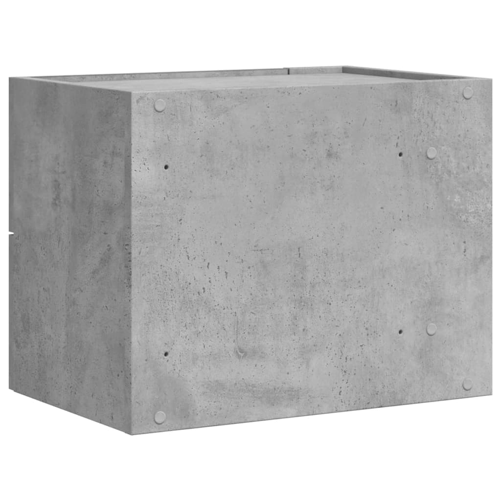 vidaXL Mesita de noche de pared 2 uds color gris hormigón 45x30x35 cm