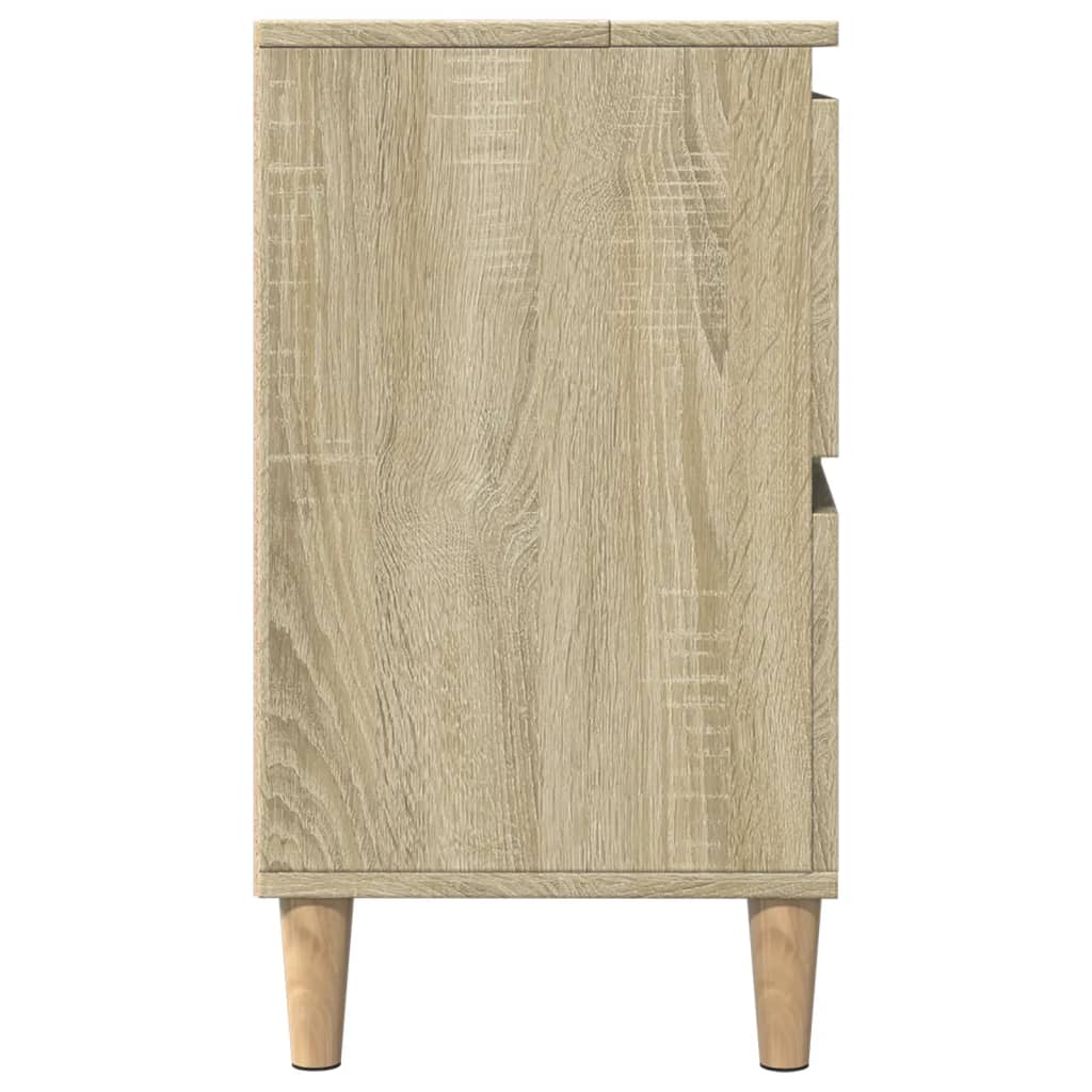 vidaXL Armario de lavabo madera contrachapada roble Sonoma 80x33x60 cm