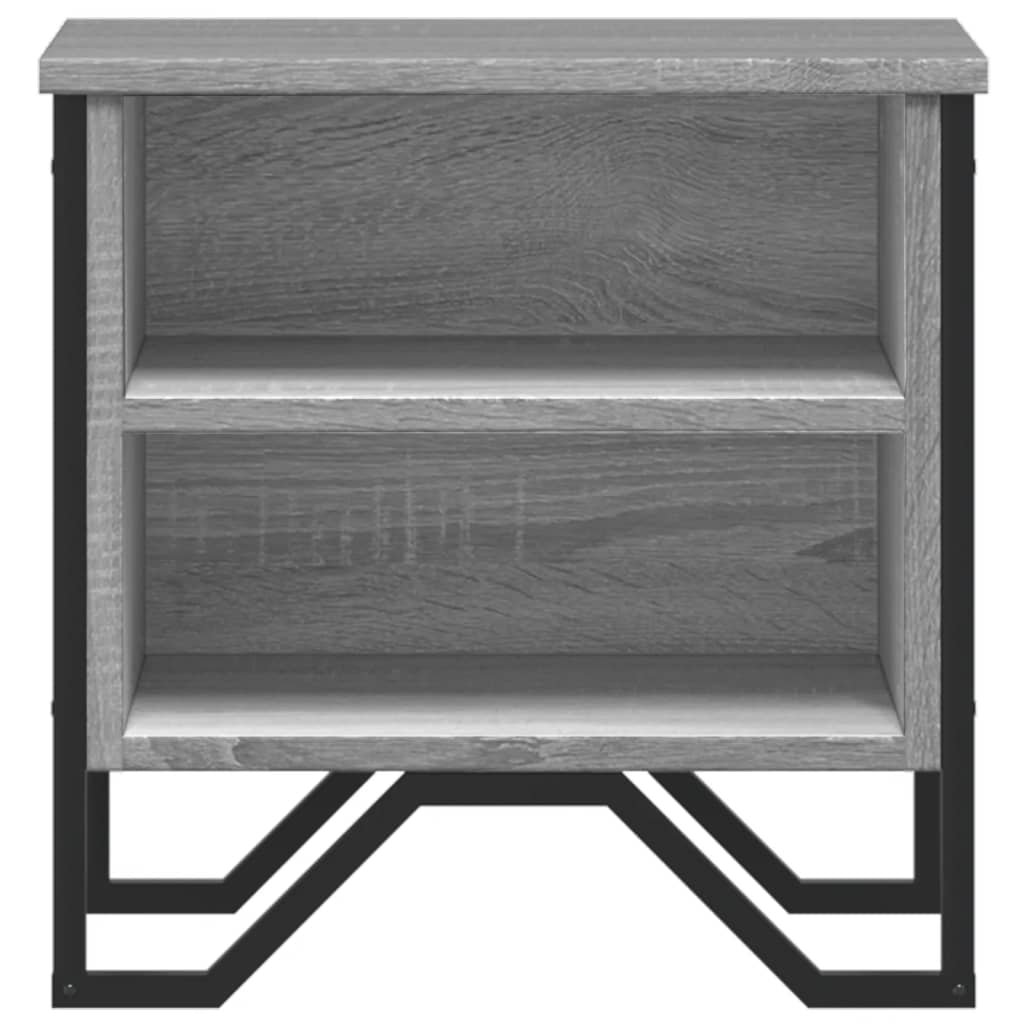 vidaXL Mesitas de noche 2 uds madera ingeniería gris Sonoma 40x30x40cm